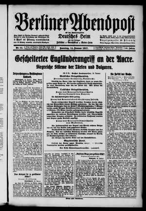 Berliner Abendpost vom 14.01.1917