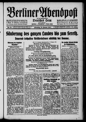 Berliner Abendpost vom 16.01.1917