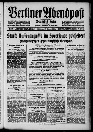 Berliner Abendpost vom 17.01.1917