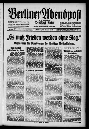Berliner Abendpost on Jan 24, 1917