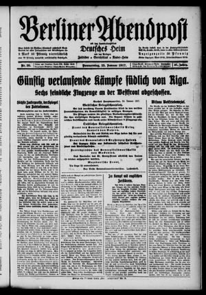 Berliner Abendpost vom 25.01.1917