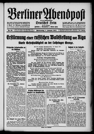 Berliner Abendpost vom 01.02.1917