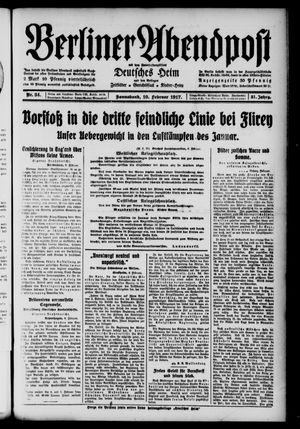 Berliner Abendpost vom 10.02.1917
