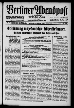Berliner Abendpost vom 14.02.1917