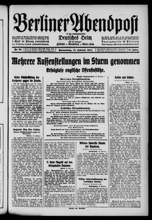 Berliner Abendpost vom 15.02.1917