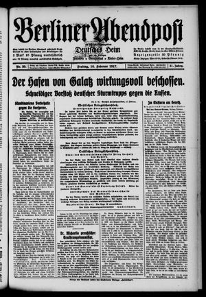 Berliner Abendpost vom 16.02.1917