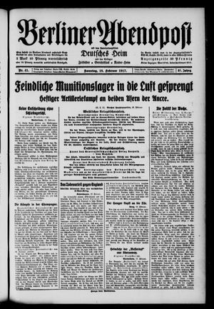 Berliner Abendpost vom 18.02.1917