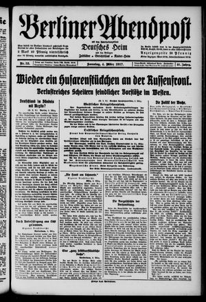 Berliner Abendpost vom 04.03.1917