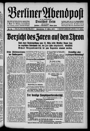 Berliner Abendpost vom 17.03.1917