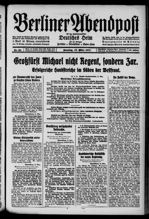 Berliner Abendpost vom 18.03.1917