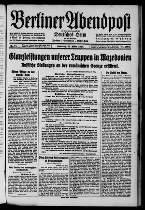 Berliner Abendpost vom 25.03.1917