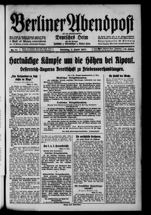 Berliner Abendpost vom 01.04.1917