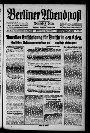 Berliner Abendpost on Apr 4, 1917