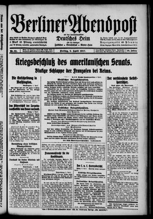 Berliner Abendpost vom 06.04.1917