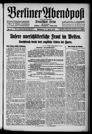 Berliner Abendpost vom 11.04.1917