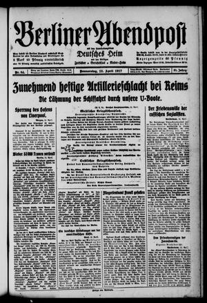 Berliner Abendpost vom 12.04.1917