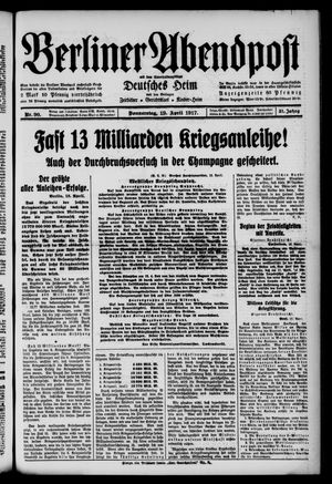 Berliner Abendpost vom 19.04.1917