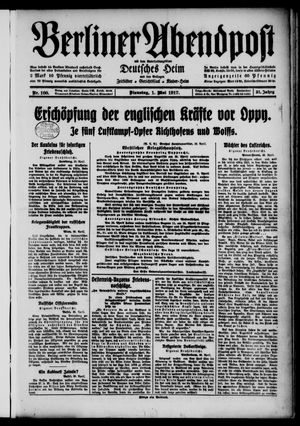 Berliner Abendpost vom 01.05.1917