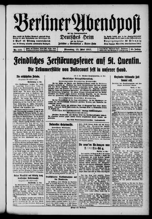 Berliner Abendpost vom 15.05.1917