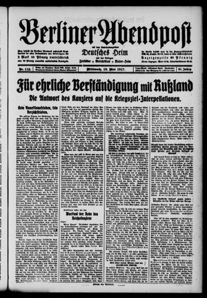 Berliner Abendpost on May 16, 1917