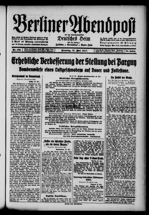 Berliner Abendpost vom 27.05.1917