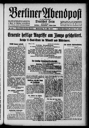 Berliner Abendpost vom 31.05.1917