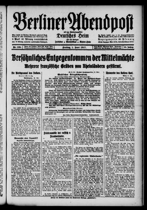 Berliner Abendpost vom 01.06.1917