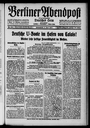 Berliner Abendpost vom 02.06.1917