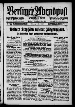 Berliner Abendpost vom 06.06.1917