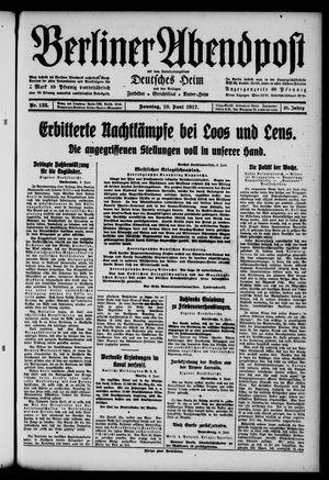 Berliner Abendpost vom 10.06.1917