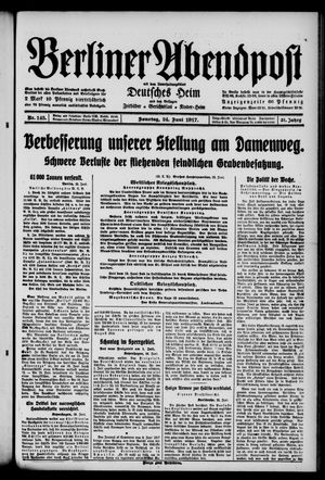 Berliner Abendpost vom 24.06.1917