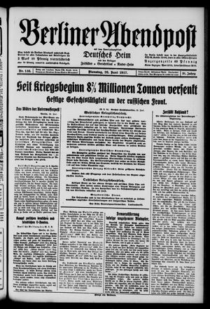 Berliner Abendpost vom 26.06.1917