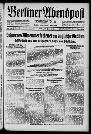 Berliner Abendpost on Jun 29, 1917