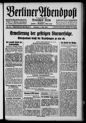 Berliner Abendpost vom 01.07.1917