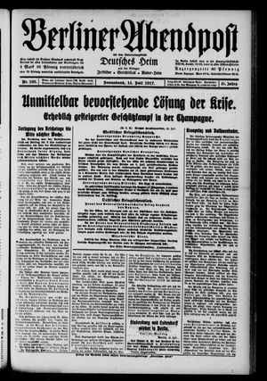 Berliner Abendpost vom 14.07.1917