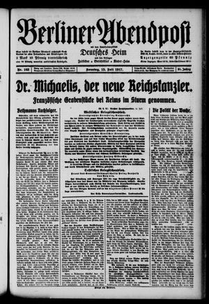 Berliner Abendpost vom 15.07.1917