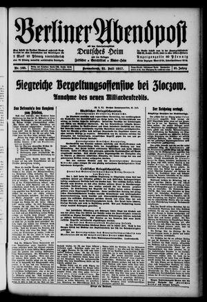 Berliner Abendpost on Jul 21, 1917
