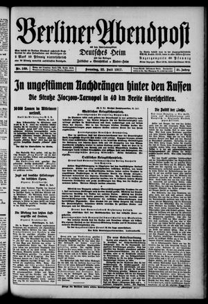 Berliner Abendpost vom 22.07.1917