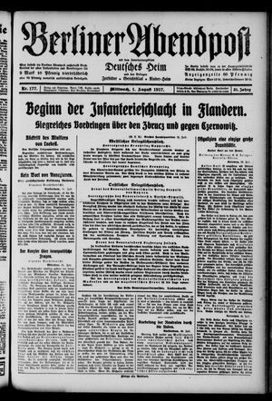 Berliner Abendpost vom 01.08.1917