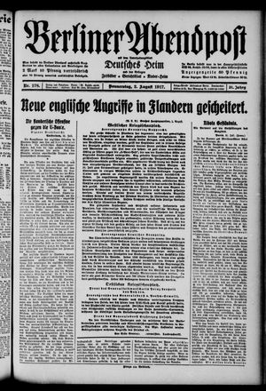 Berliner Abendpost vom 02.08.1917