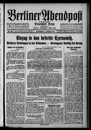Berliner Abendpost vom 04.08.1917