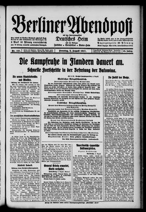 Berliner Abendpost vom 05.08.1917