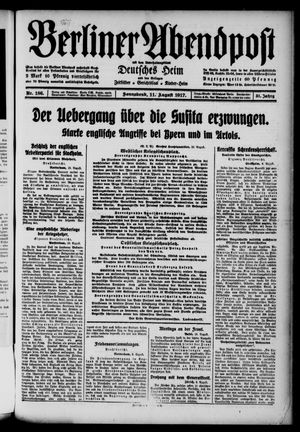 Berliner Abendpost on Aug 11, 1917