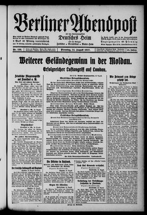 Berliner Abendpost vom 14.08.1917