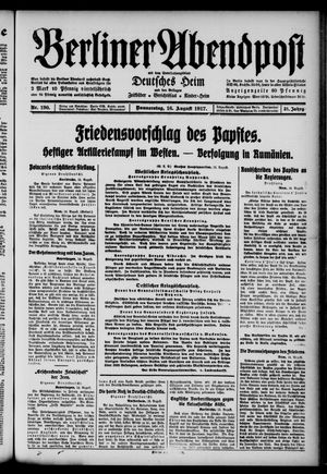 Berliner Abendpost on Aug 16, 1917