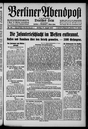 Berliner Abendpost vom 17.08.1917