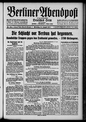 Berliner Abendpost vom 21.08.1917