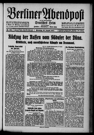 Berliner Abendpost vom 28.08.1917
