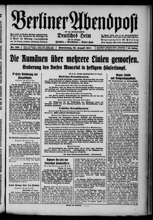Berliner Abendpost vom 30.08.1917