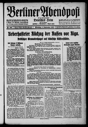 Berliner Abendpost vom 04.09.1917
